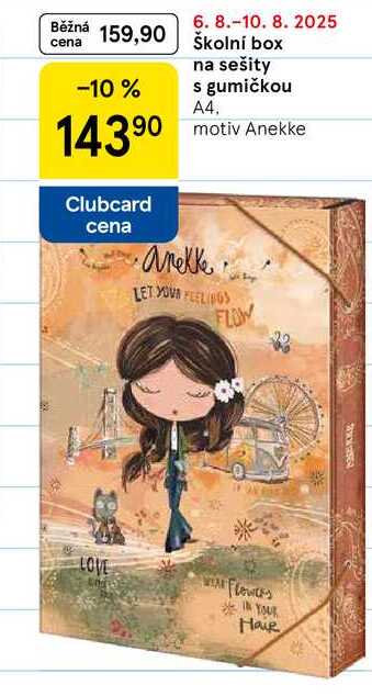 Školní box na sešity s gumičkou motiv, Anekke  