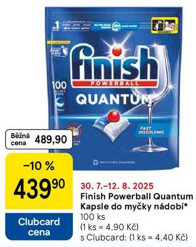 Finish Powerball Quantum Kapsle do myčky nádobí, 100 ks  