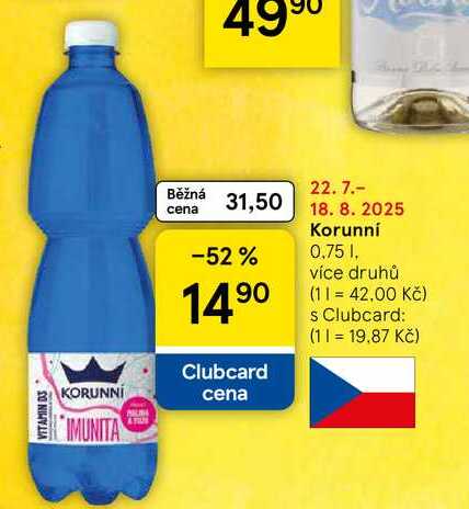 Korunní, 0.75 l, více druhů 