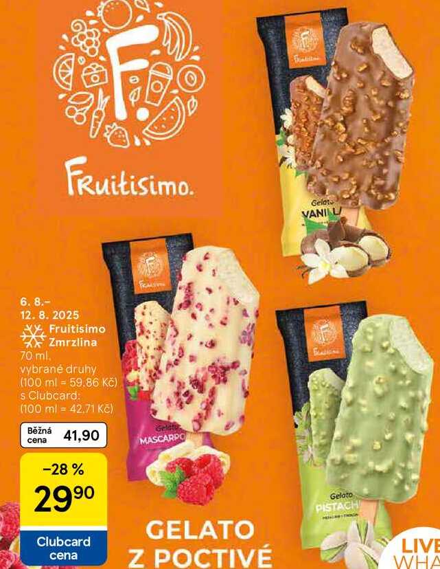 Fruitisimo Zmrzlina vybrané druhy, 70 ml
