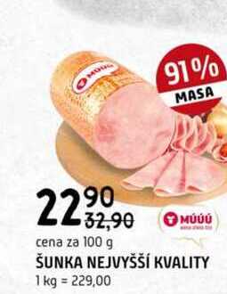 ŠUNKA NEJVYŠŠÍ KVALITY 100g