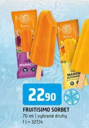 FRUITISIMO SORBET 70 ml vybrané druhy 