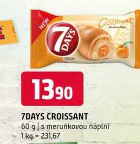 7DAYS CROISSANT 60 g s meruňkovou náplní 