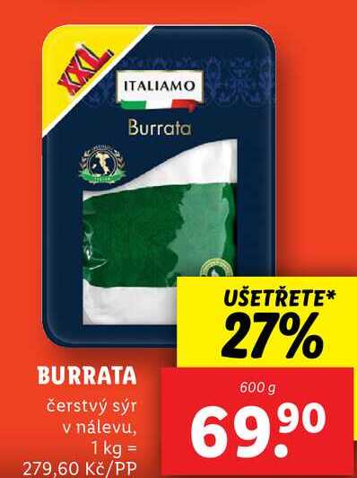 BURRATA, 600 g
