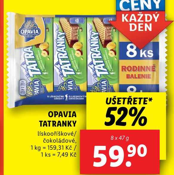 OPAVIA TATRANKY, 8x 47 g