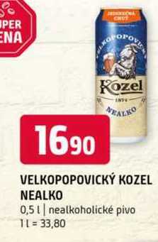 Velkopopovický Kozel nealko 0,5l 