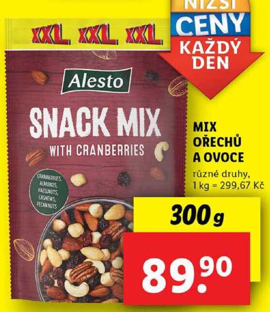 MIX OŘECHŮ A OVOCE, 300 g