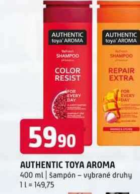 AUTHENTIC TOYA AROMA 400 ml šampón vybrané druhy 