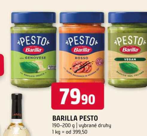 BARILLA PESTO 190-200 g vybrané druhy 