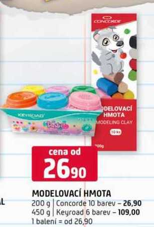 MODELOVACÍ HMOTA 200 g Concorde 10 barev 