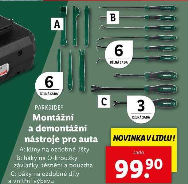 Montážní a demontážní nástroje pro auta 