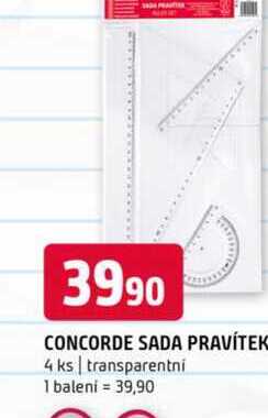 CONCORDE SADA PRAVÍTEK 4 ks 