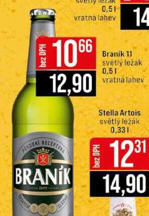 Branik 11 světlý ležák 0,5l