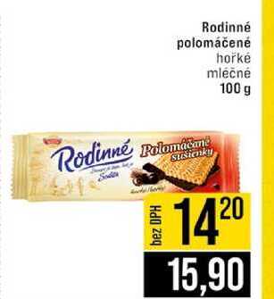 Rodinné polomáčené hořké mléčné 100 g