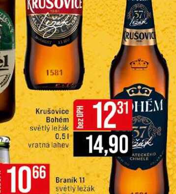 Krušovice Bohém světlý ležák 0.5l