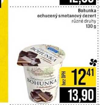 Bohunka ochucený smetanový dezert různé druhy 130 g 