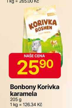 Bonbony Korivka karamela 205 g