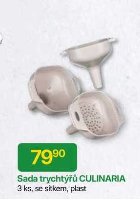 Sada trychtýřů CULINARIA 3 ks, se sítkem, plast 