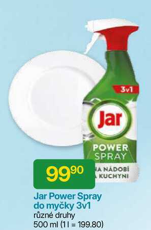 Jar Power Spray do myčky 3v1 různé druhy 500 ml 