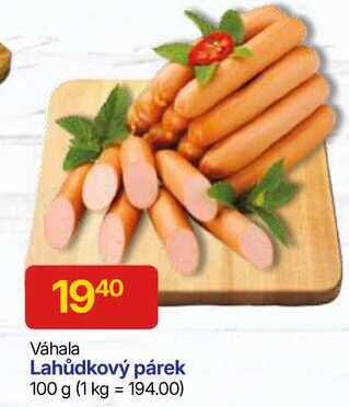 Váhala Lahůdkový párek 100 g 