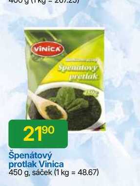 VINICA Špenátový protlak 450 g, sáček 