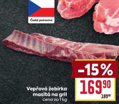 Vepřová žebírka masitá na gril cena za 1kg