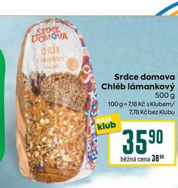 Srdce domova Chléb lámankový 500 g 