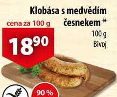 Klobása s medvědím česnekem, 100 g  