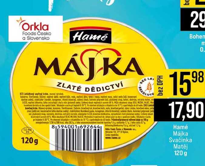 Hamé Májka Svačinka Matěj 120 g 