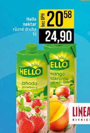 Hello nektar různé druhy 1l