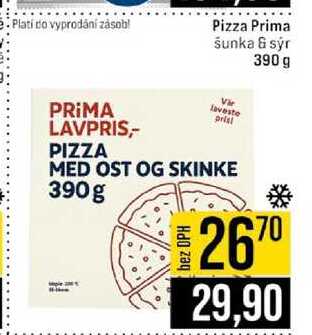 Pizza Prima šunka & sýr 390 g 
