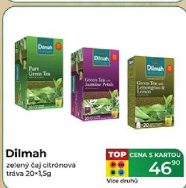 Dilmah zelený čaj citrónová tráva 20×1,5g 