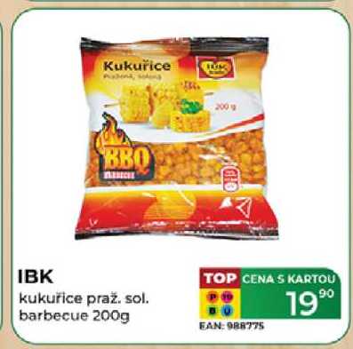 IBK kukuřice praž. sol. barbecue 200g