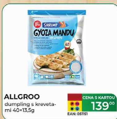 ALLGROO dumpling s krevetami 40×13,5g 
