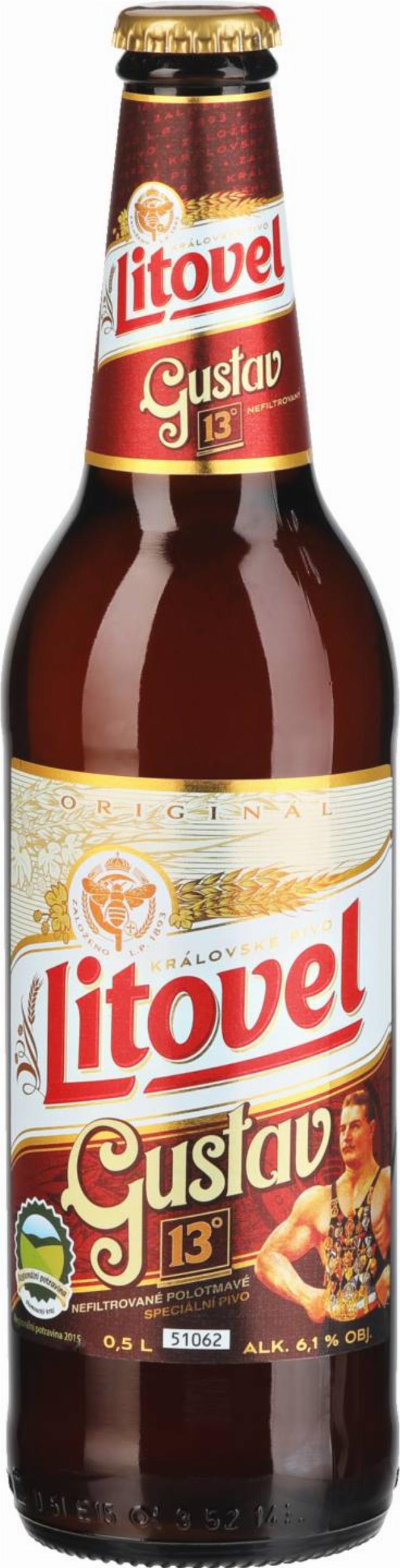 Litovel Gustav Pivo nefiltr. polotmavé speciální