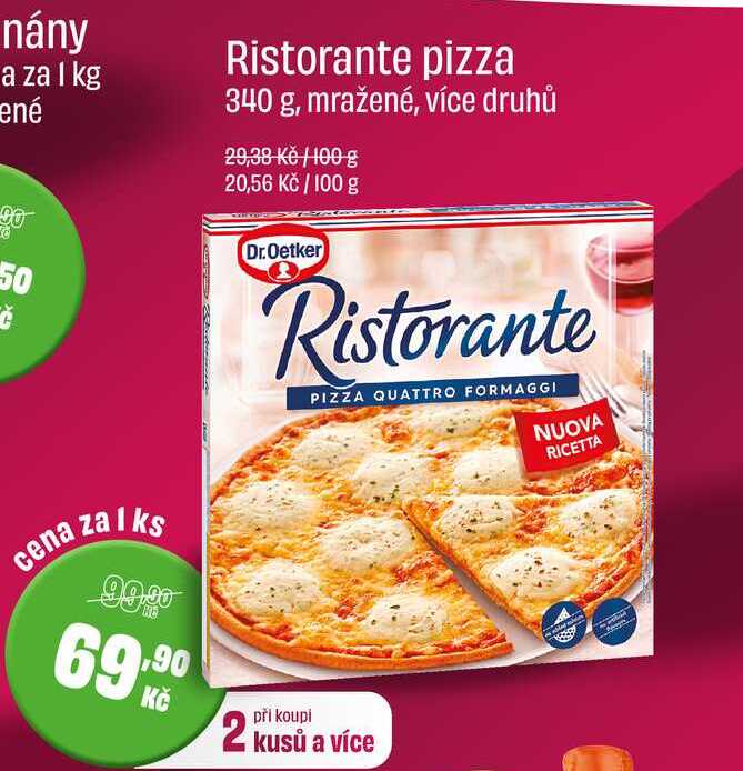 Dr. Oetker Pizza Ristorante, vybrané druhy 340g