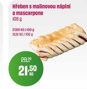 Hřeben s malinovou náplní a mascarpone 108 g  