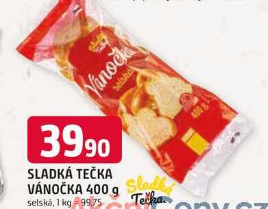 SLADKÁ TEČKA VÁNOČKA 400 g 