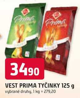 VEST PRIMA TYČINKY 125 g 