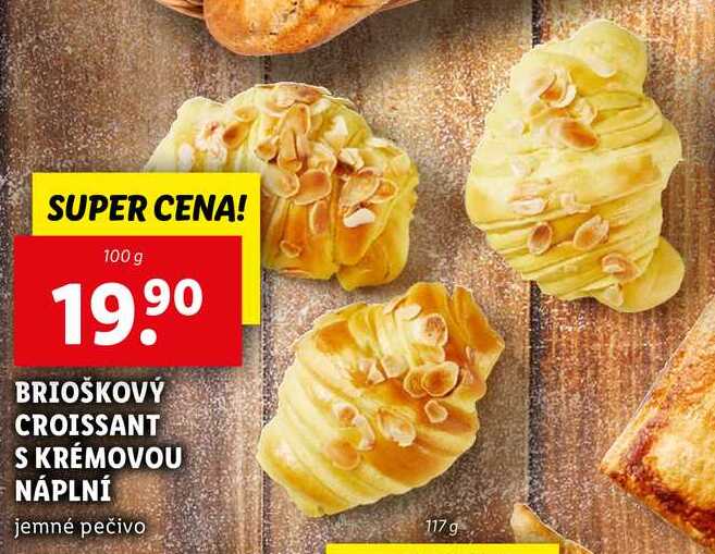 BRIOŠKOVÝ CROISSANT S KRÉMOVOU NÁPLNÍ, 100 g