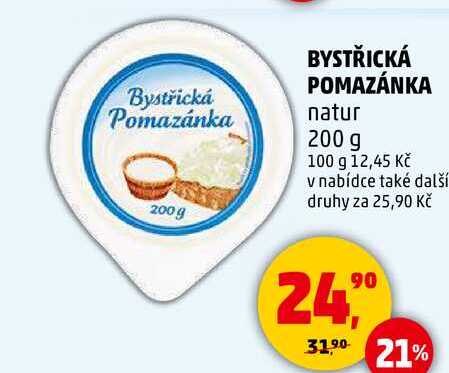 BYSTŘICKÁ POMAZÁNKA natur, 200 g 