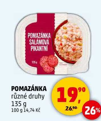 POMAZÁNKA různé druhy, 135 g