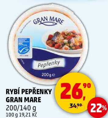 RYBÍ PEPŘENKY GRAN MARE, 200/140 g  
