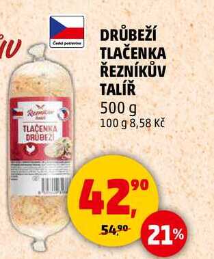 DRŮBEŽÍ TLAČENKA ŘEZNÍKŮV TALÍŘ, 500 g 