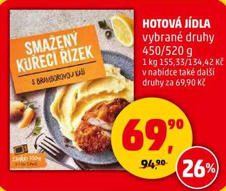 HOTOVÁ JÍDLA vybrané druhy, 450/520 g 