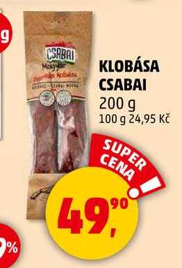 KLOBÁSA CSABAI, 200 g 