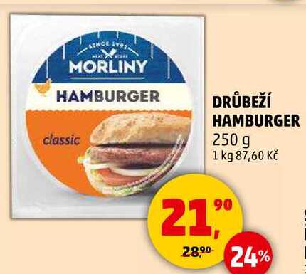 DRŮBEŽÍ HAMBURGER, 250 g 