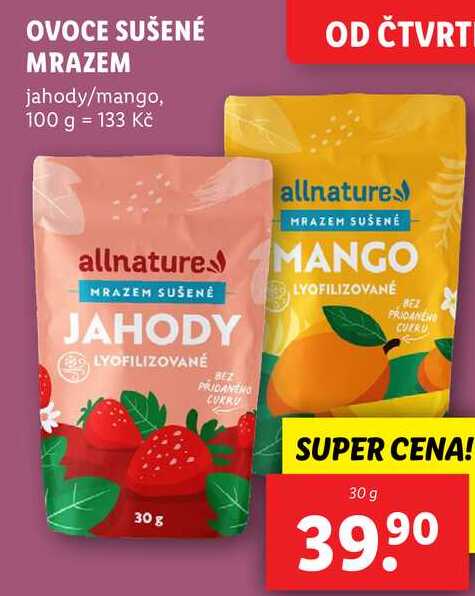 OVOCE SUŠENÉ MRAZEM, 30 g