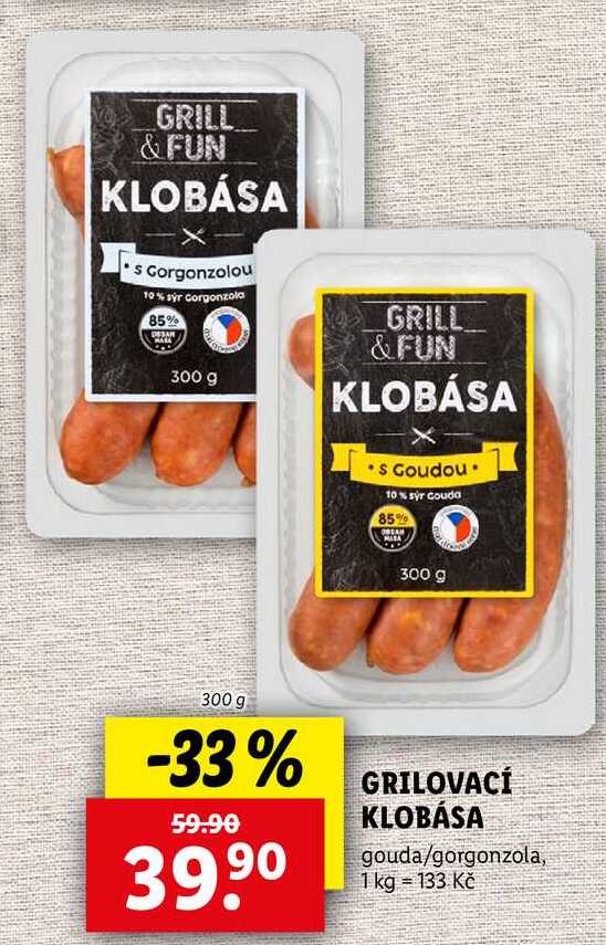 GRILOVACÍ KLOBÁSA, 300 g