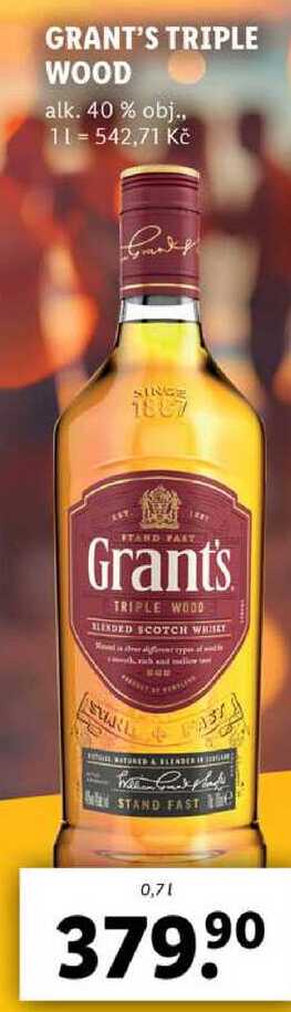 GRANT'S TRIPLE WOOD, 0,7 l